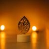 Golden Leaf LED Candles – Set of 4 Flameless Decorative Lights