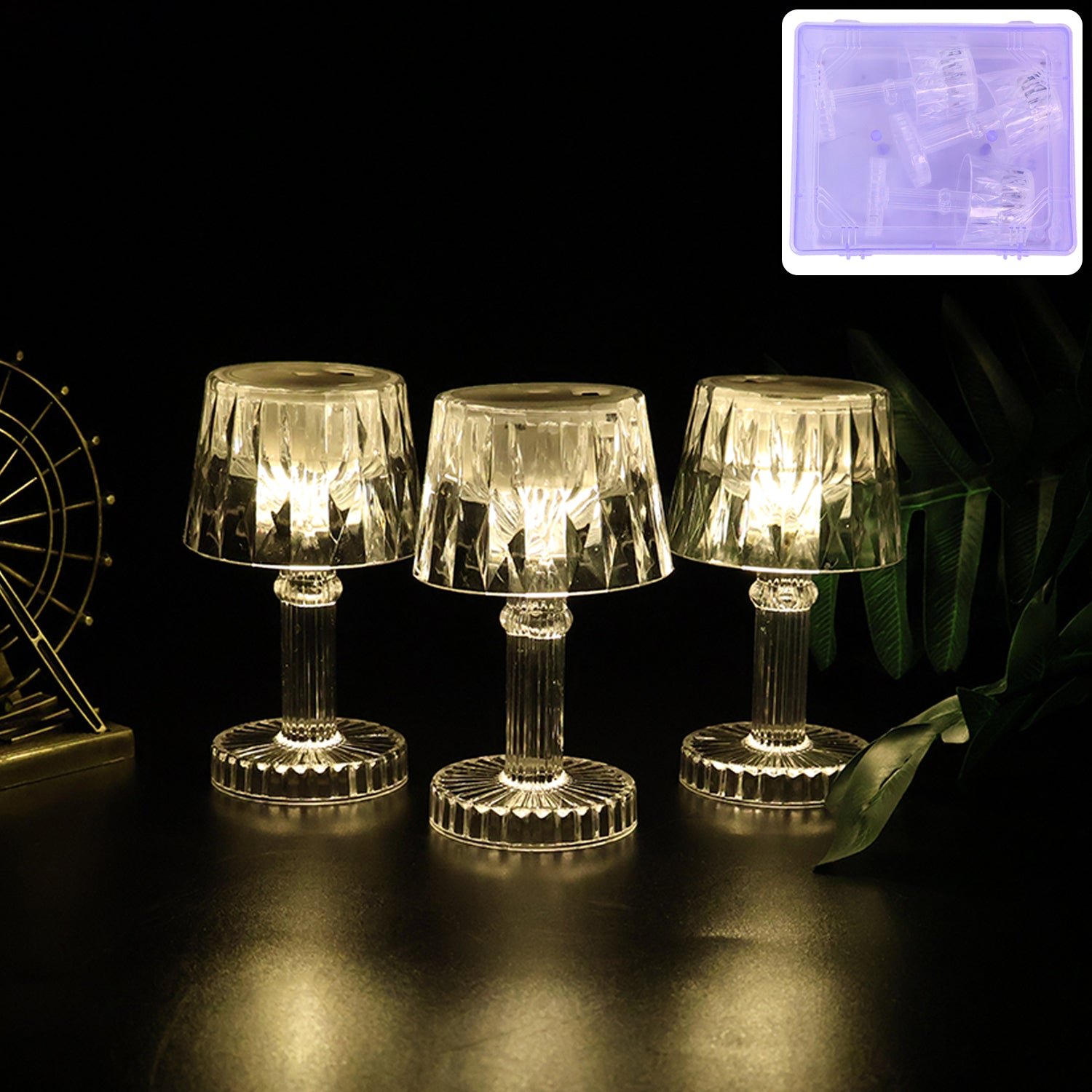 LED Mini Table Lamp Set – Battery Operated Decorative Ambience