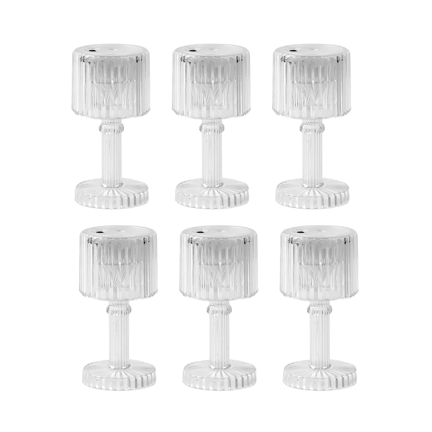 LED Crystal-Effect Table Lamps – Set of 6 Elegant Mini Lamps