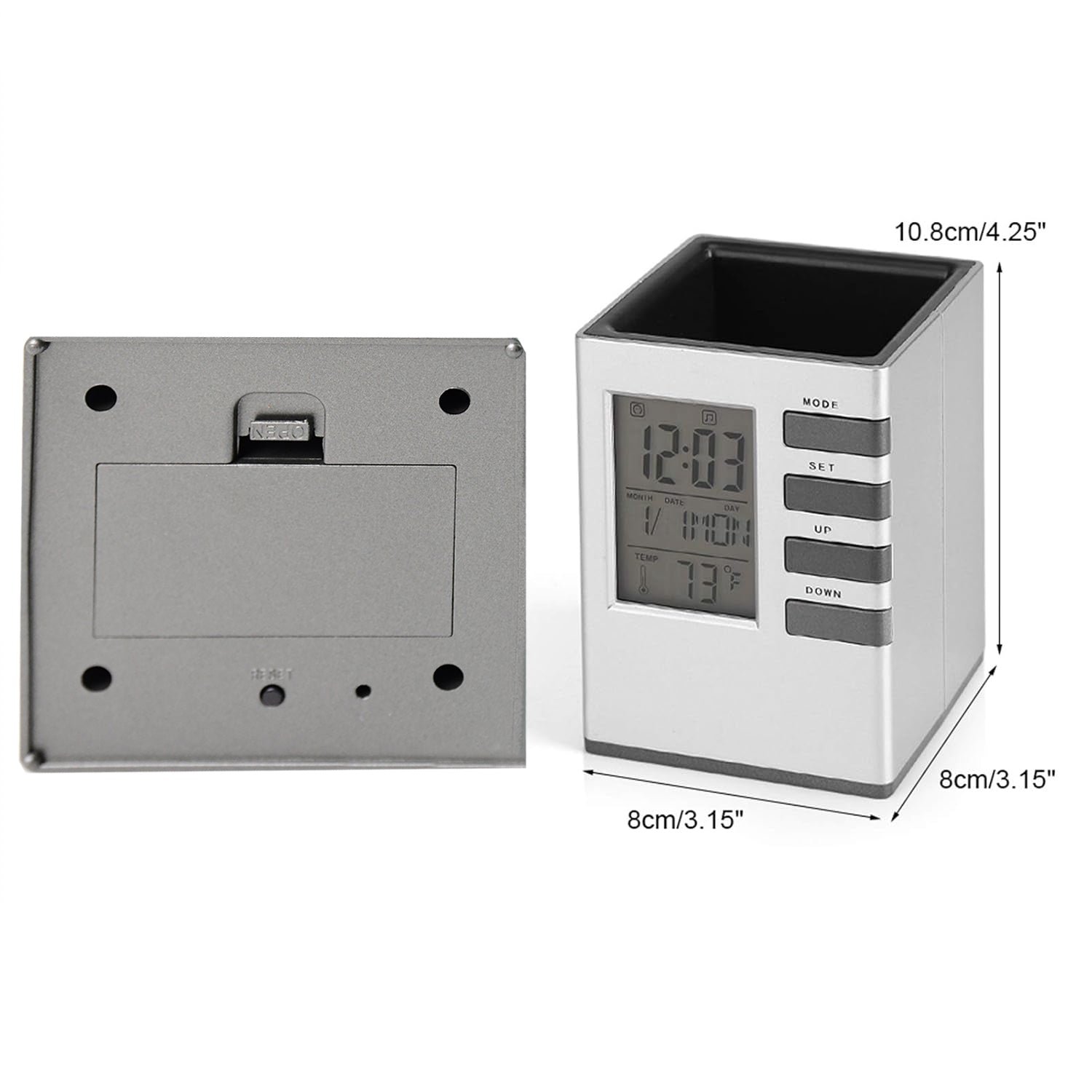 Digital Desk Clock – Multifunction with Pen Holder & Temp Display