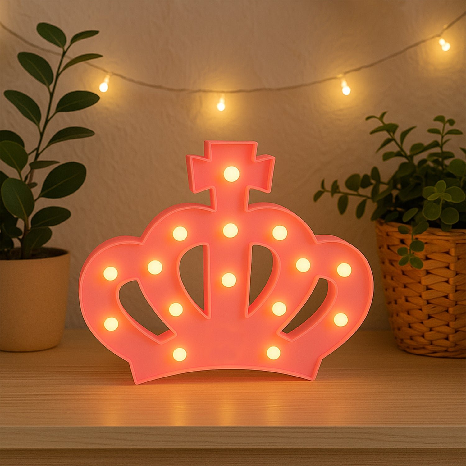 Crown LED Night Light – Battery Operated Decorative Lamp