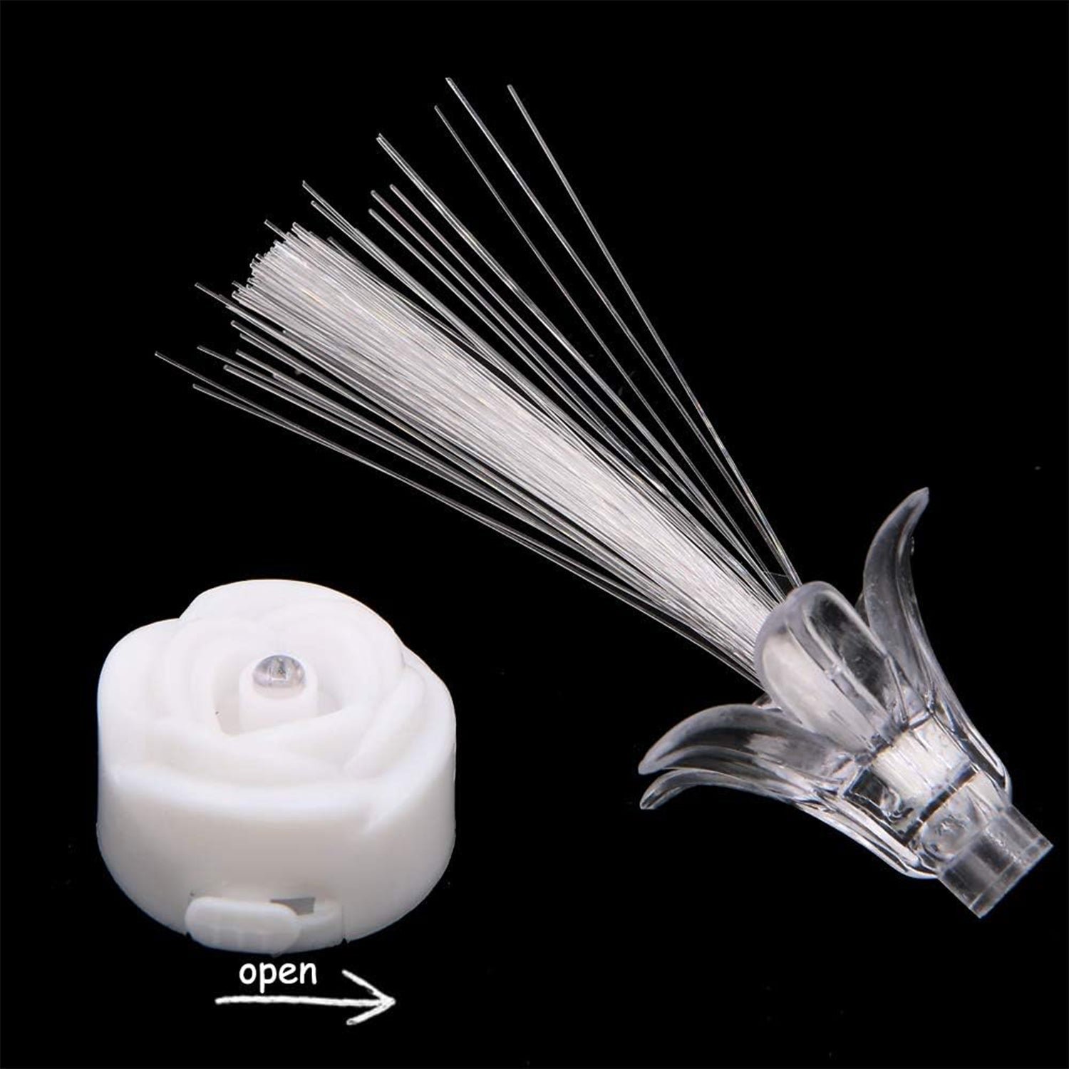 LED Fiber Optic Flower Night Lamps – Multi-Color Ambient Glow Set