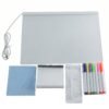 LED Illuminated Drawing Writing Board with 7 Color Markers (1 Set)