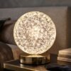 Round Crystal LED Table Lamp – Dimmable Touch & USB Rechargeable