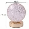 Round Crystal LED Table Lamp – Dimmable Touch & USB Rechargeable
