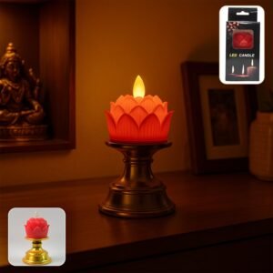 Lotus LED Flameless Candle – Elegant Decorative Flameless Light
