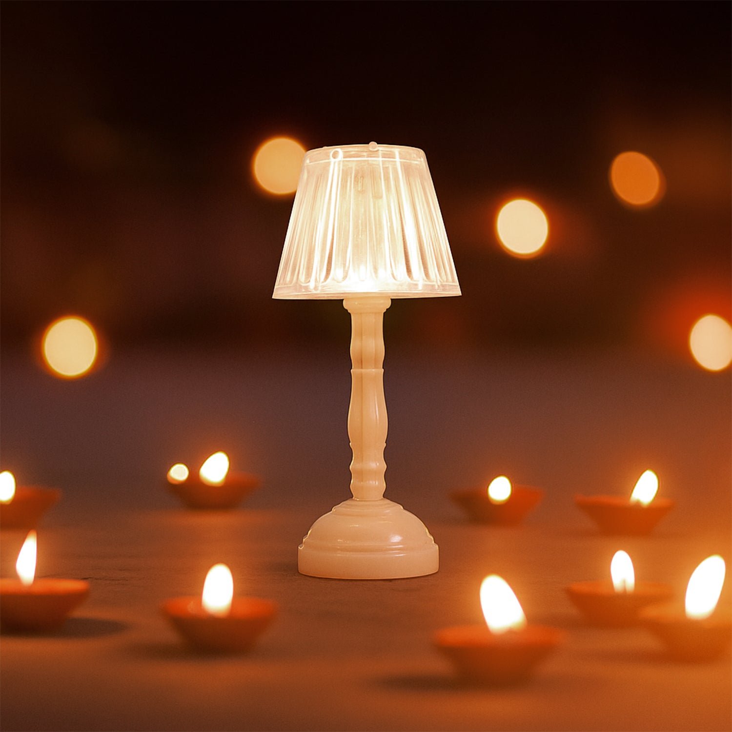 LED Crystal Table Lamps – Elegant Set of 12 Warm Lights