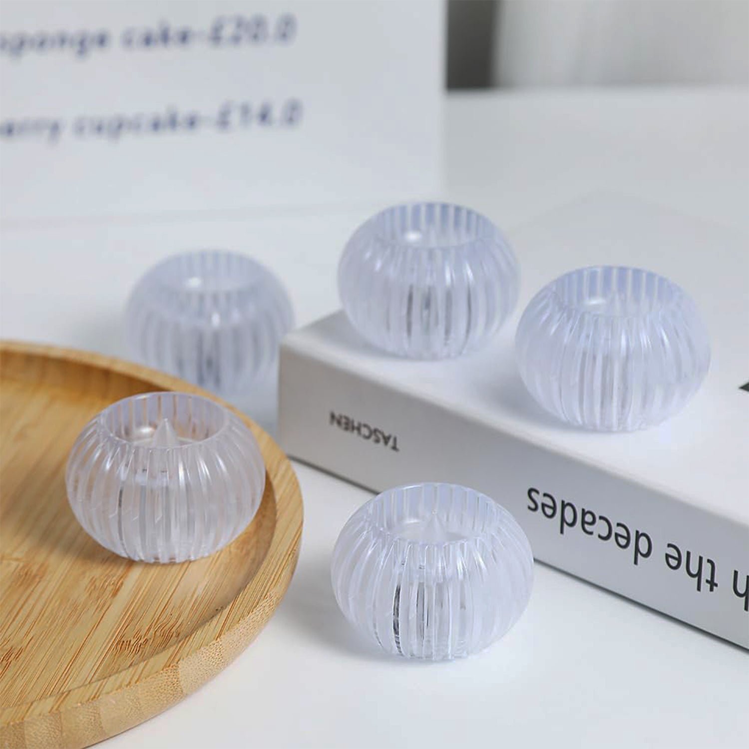 LED Crystal-Effect Flameless Candles – Set of 12 Battery-Operated Tealights