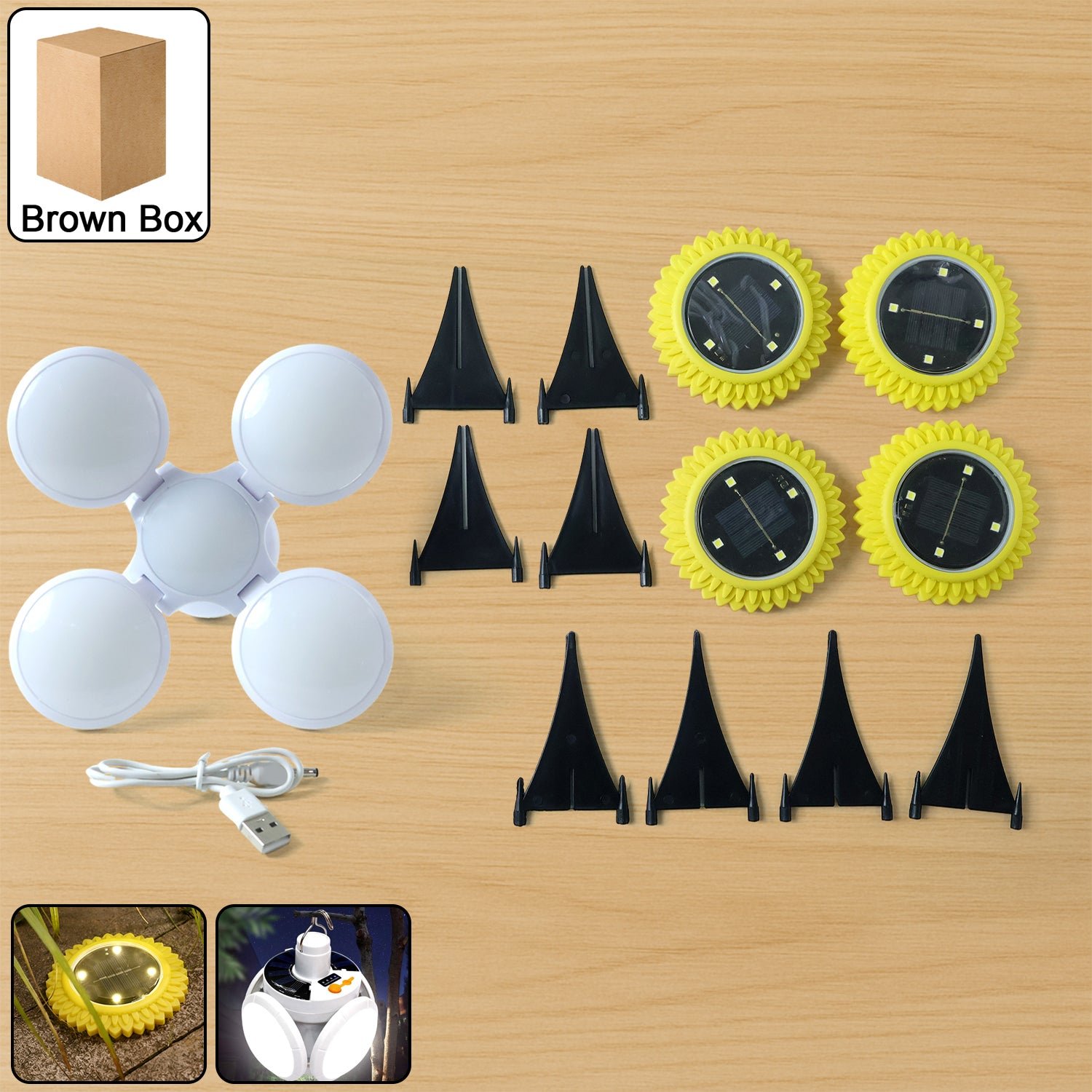 Solar Garden LED Ground Lights – Decorative 2 Pc Set