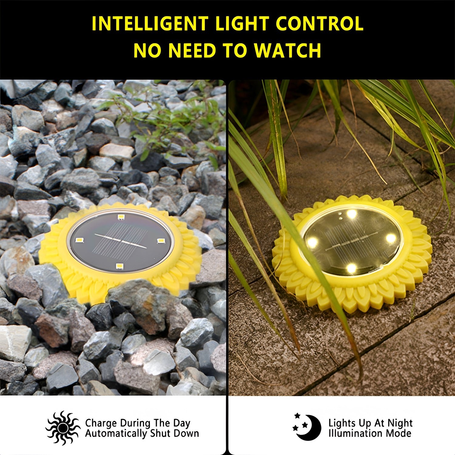 Solar Garden LED Ground Lights – Decorative 2 Pc Set