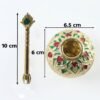 Laddu Gopal Makhan Matki with Spoon Set Decorative Pooja Pot (2 Pc Set)