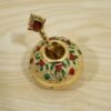 Laddu Gopal Makhan Matki with Spoon Set Decorative Pooja Pot (2 Pc Set)