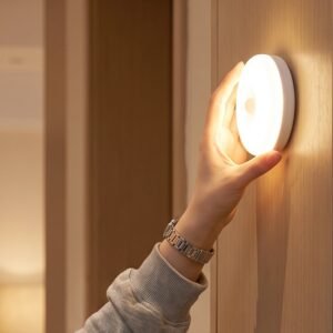 Motion Sensor LED Light, Rechargeable Wireless Night Light with PIR Sensor (1 Set)