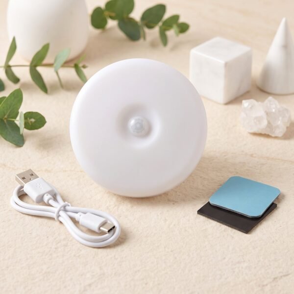 Motion Sensor LED Light, Rechargeable Wireless Night Light with PIR Sensor (1 Set)