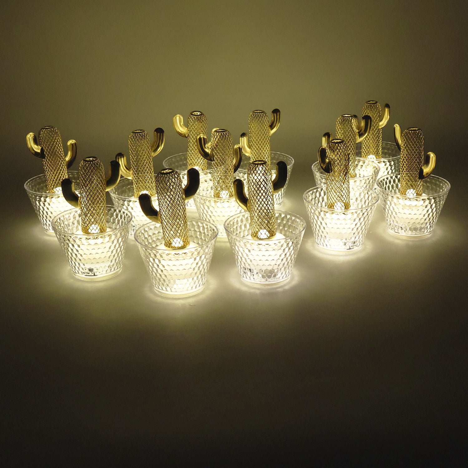Cactus LED Tealight Candles – Unique Flameless Decorative Set