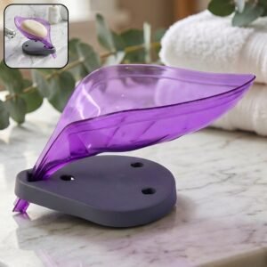 Leaf Shape Soap Tray – Self-Draining Holder | VelvetBubbles