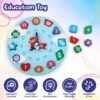 Wooden Educational Learning Clock Toy – Movable Hands & Shape Blocks
