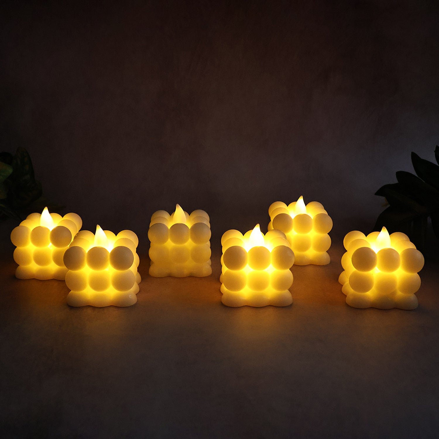 LED Bubble Candles – Set of 6 Flameless Decorative Lights