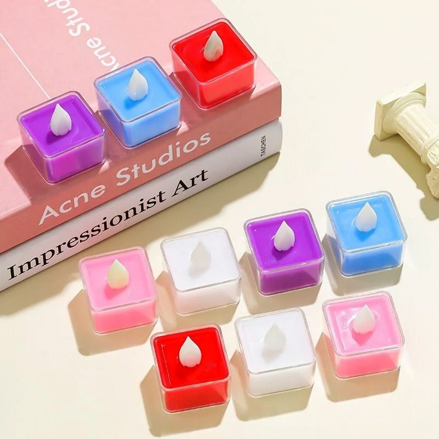 LED Tealight Candles – Set of 24 Multi-Color Flameless Lights