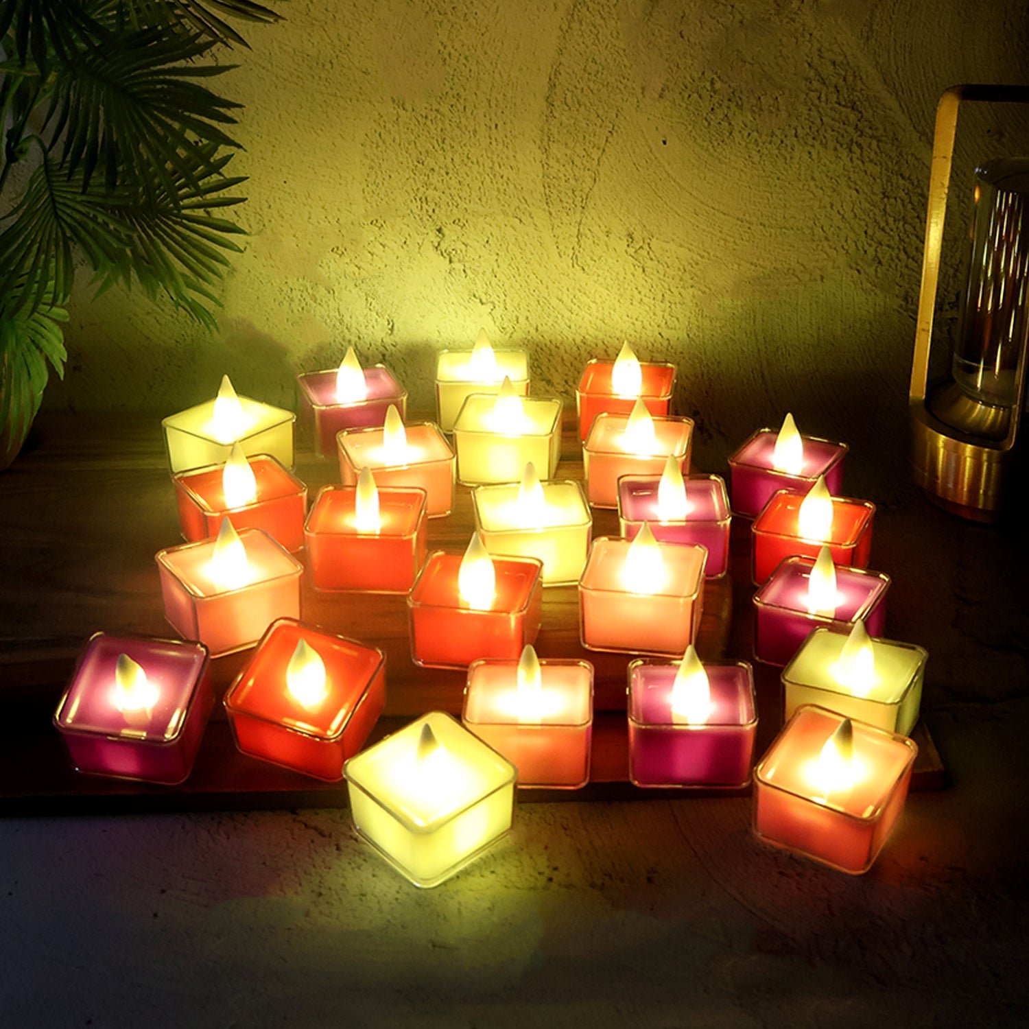 LED Tealight Candles – Set of 24 Multi-Color Flameless Lights