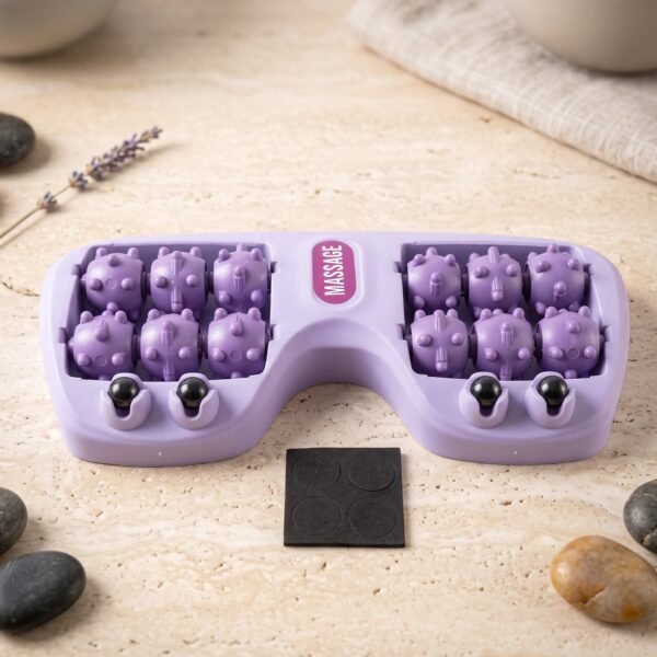 Leg-Massager-3.jpg Manual Plastic Roller Foot Massager with Acupressure Nodes for Both Feet (1 Pc)