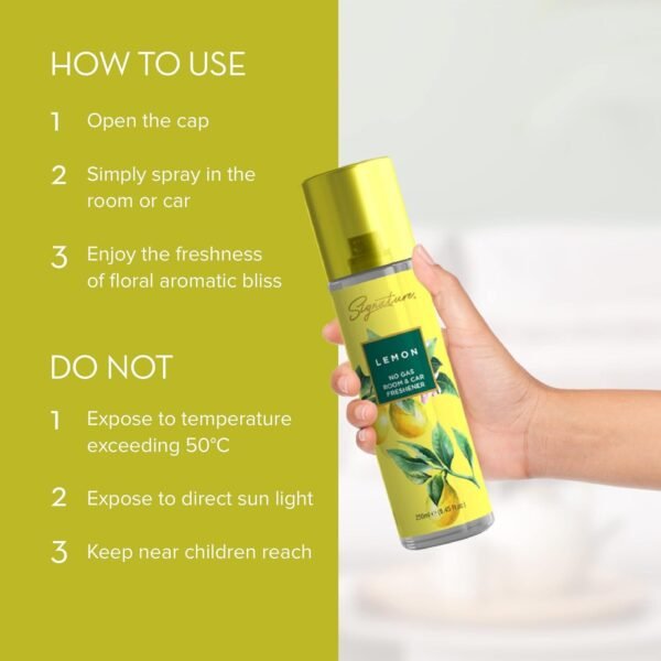 Lemon Room & Car Freshener Spray – Long-Lasting Citrus Fragrance