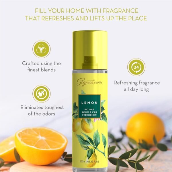 Lemon Room & Car Freshener Spray – Long-Lasting Citrus Fragrance