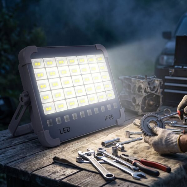Solar USB Rechargeable LED Flood Light – Waterproof & Portable