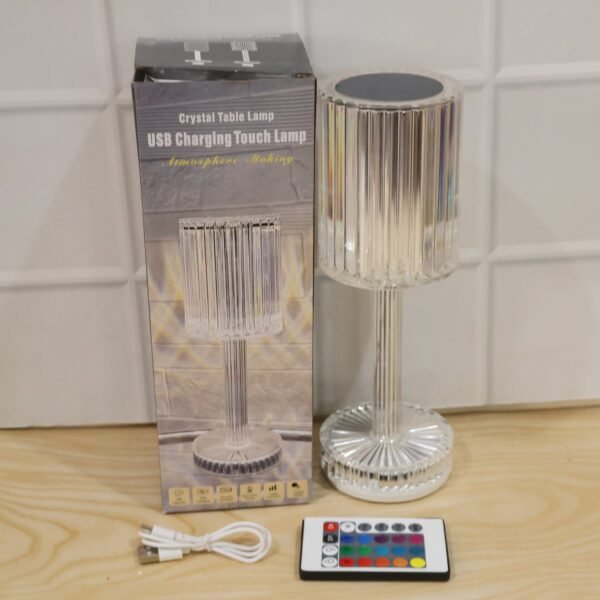 Touch Control RGB Crystal LED Table Lamp with Remote Control (1 Set)