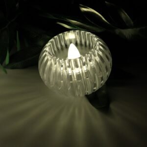 LED Flameless Tealight Candles – Crystal Design Warm Glow Set