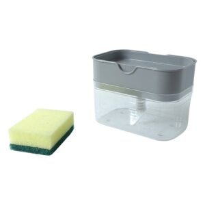 Kitchen Soap Dispenser with Sponge Holder – Organised Dishwashing | VelvetBubbles