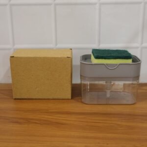 Kitchen Soap Dispenser with Sponge Holder – Organised Dishwashing | VelvetBubbles