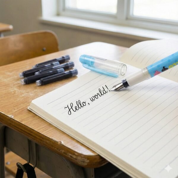 Liquid Ink Pen Set – Cute Cartoon Design with Refillable Cartridges