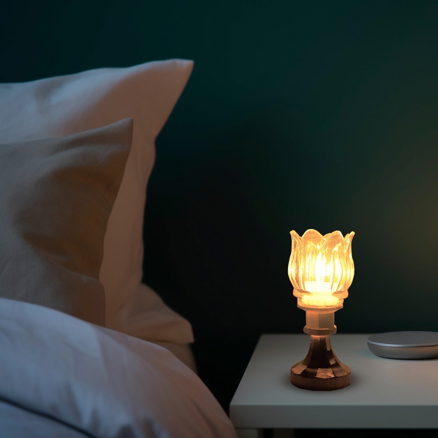 Lotus Shaped LED Decorative Lamp – Elegant Flameless Ambiance