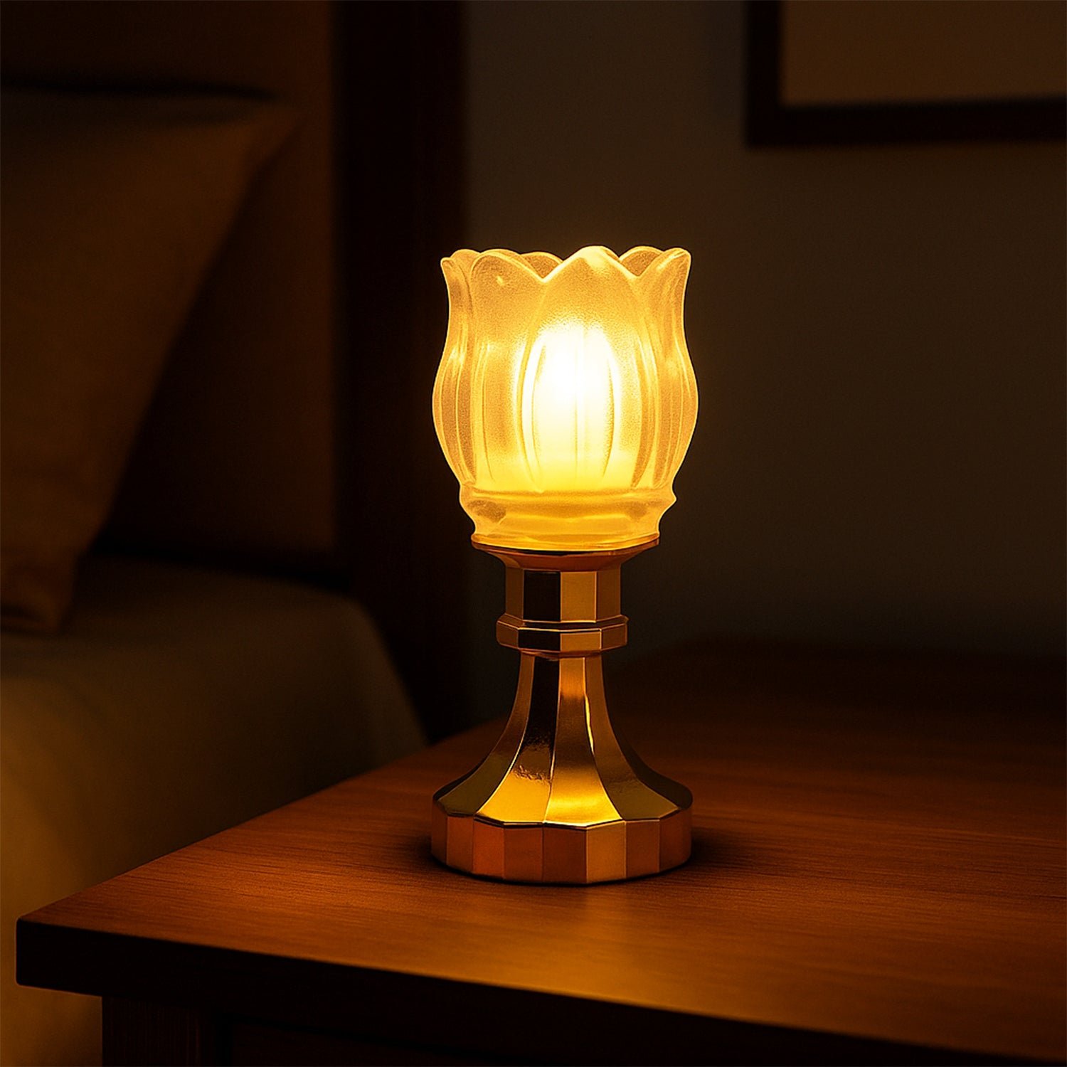 Lotus Shaped LED Decorative Lamp – Elegant Flameless Ambiance