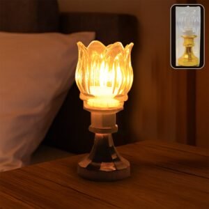 Lotus Shaped LED Decorative Lamp – Elegant Flameless Ambiance
