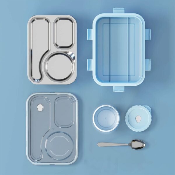 Stainless Steel Lunch Box – Airtight Compartment Tiffin for Meals
