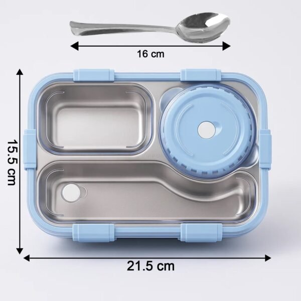 Stainless Steel Lunch Box – Airtight Compartment Tiffin for Meals