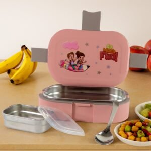 Kids Lunch Box – Stainless Steel Tray & Leak-Proof Snack Pot