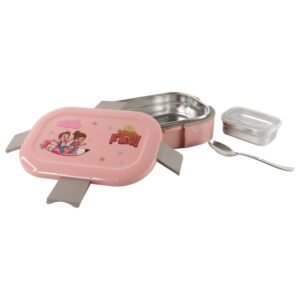 Kids Lunch Box – Stainless Steel Tray & Leak-Proof Snack Pot