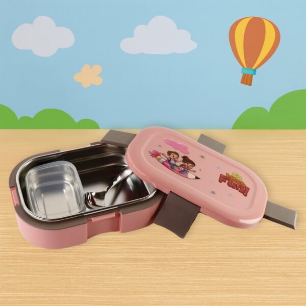 Kids Lunch Box – Stainless Steel Tray & Leak-Proof Snack Pot