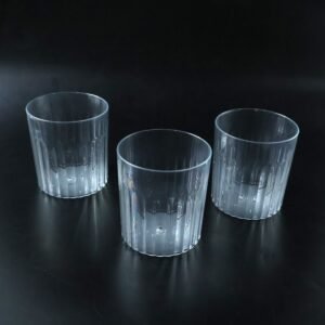 Glass Drinking Set – Durable 6-piece 300ml Ribbed Tumblers