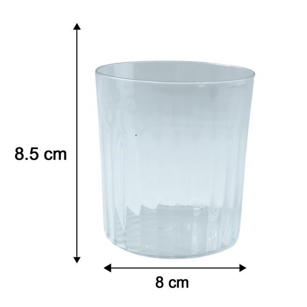 Glass Drinking Set – Durable 6-piece 300ml Ribbed Tumblers