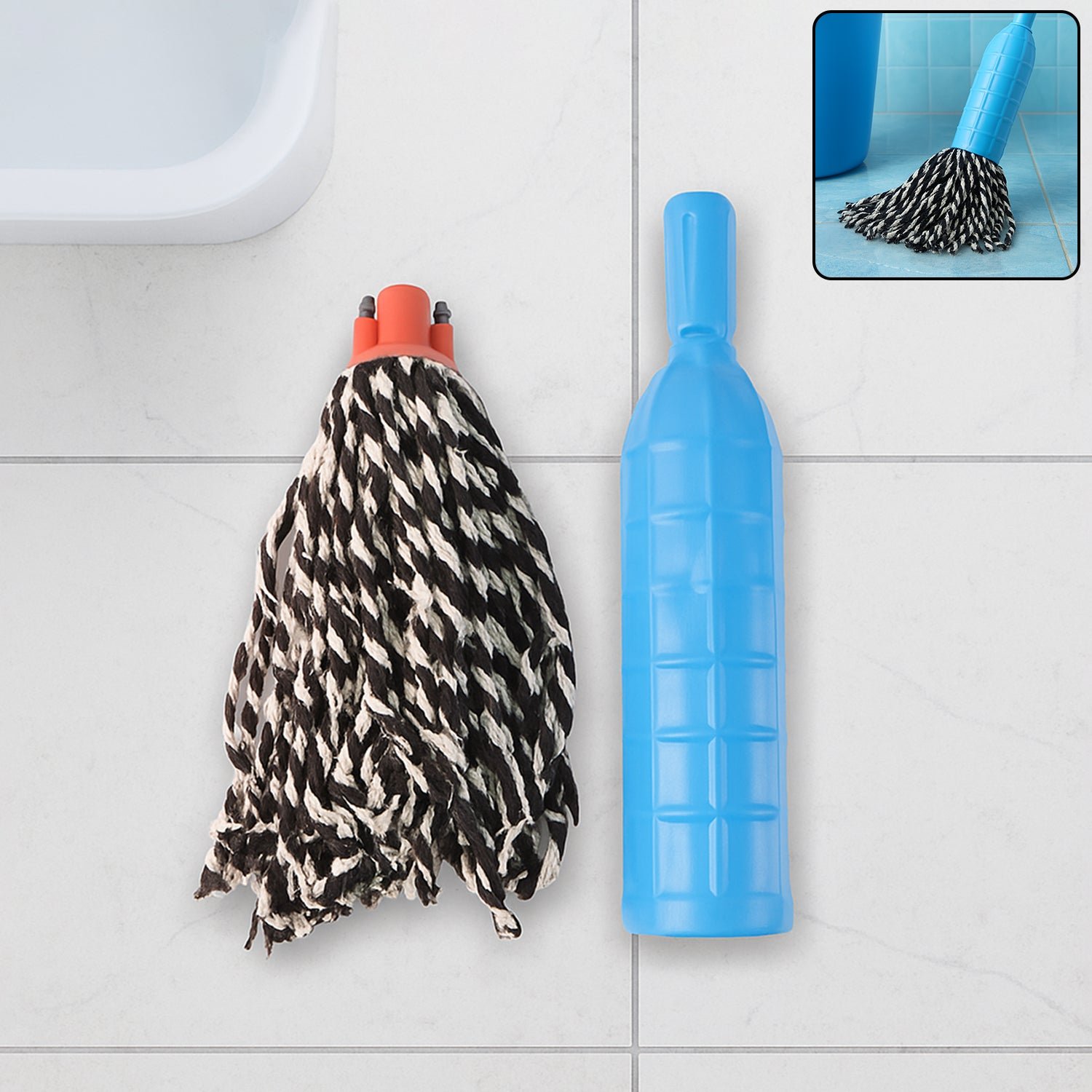 Cotton Mop Refill – Durable Yarn with Handle Grip | Velvet Wipe