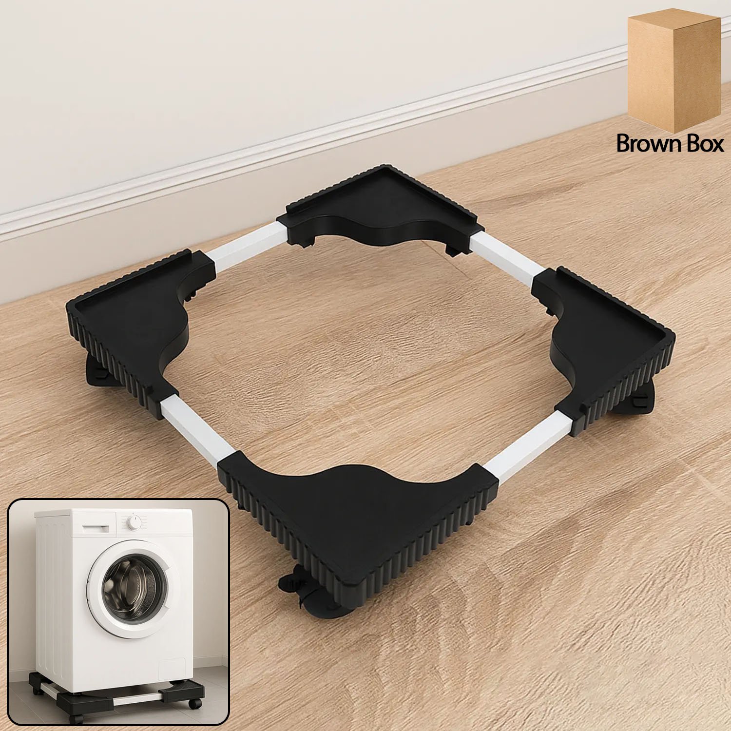 Adjustable Washing Machine Stand – Heavy-Duty Anti-Vibration Support