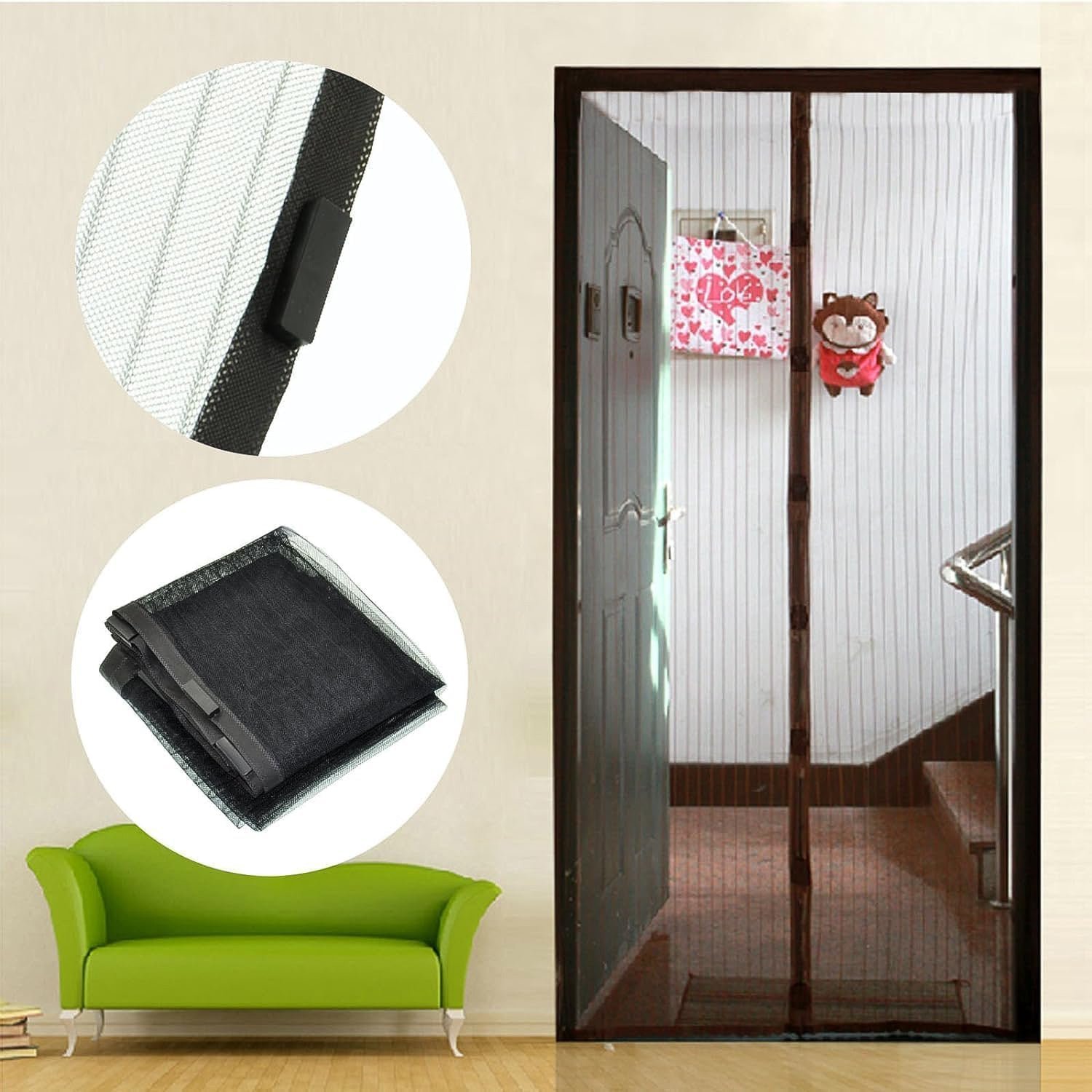 Magic Mesh Screen Door – Hands-Free Bug & Insect Protection