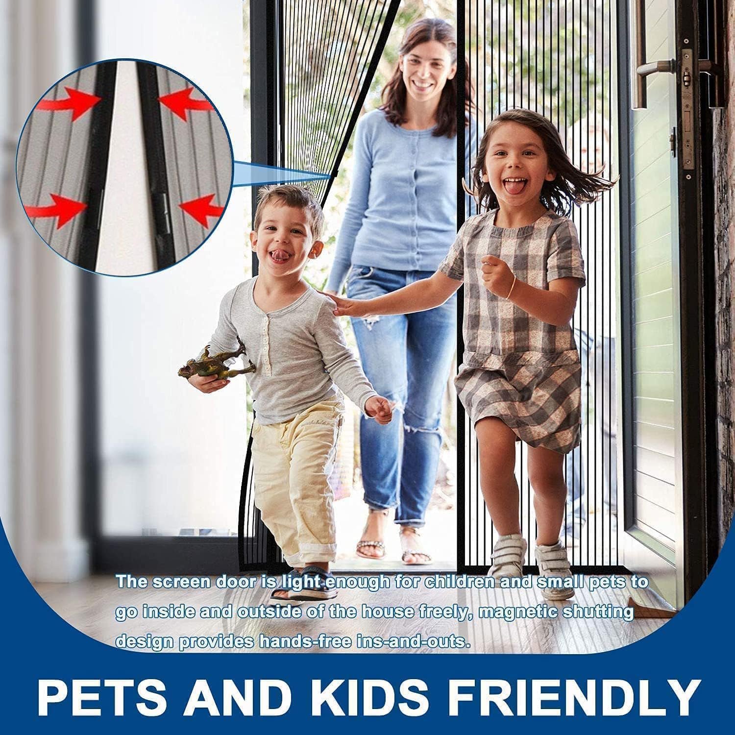 Magic Mesh Screen Door – Hands-Free Bug & Insect Protection