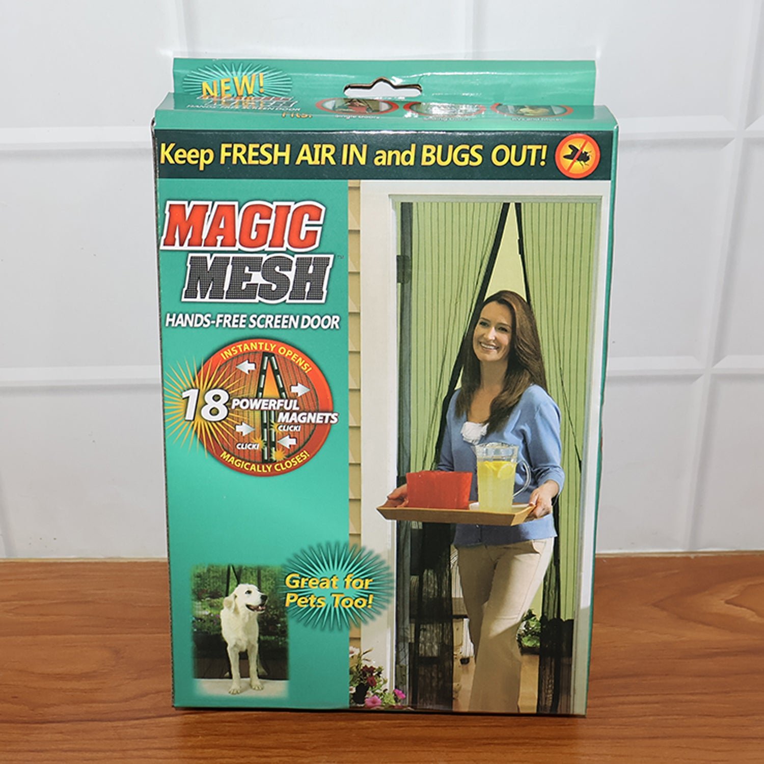 Magic Mesh Screen Door – Hands-Free Bug & Insect Protection