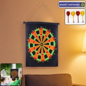 Magnetic Roll-Up Dartboard – Safe, Portable 12-Inch Set