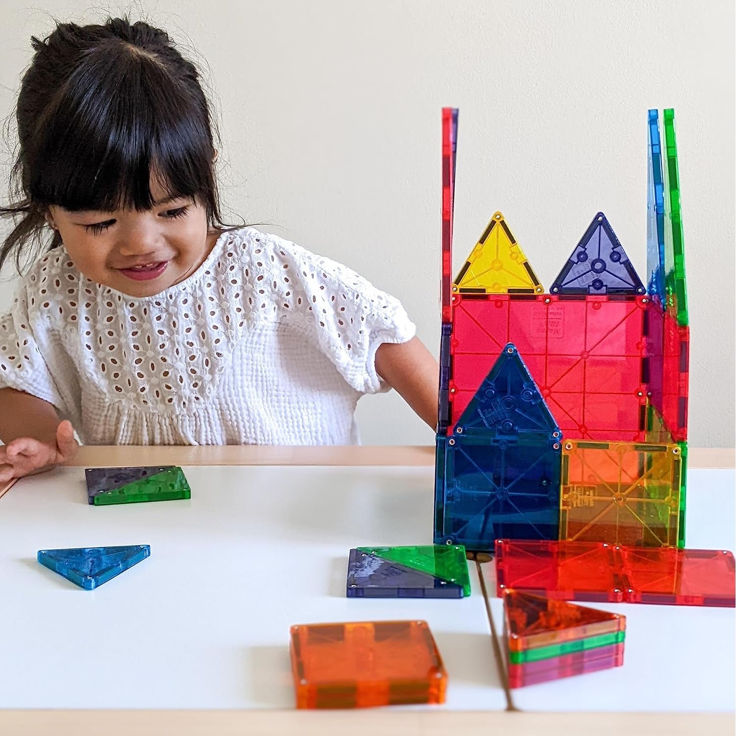 Magnetic Building Tiles – 32-Piece STEM Learning Toy Set